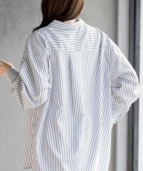 rps（アールピーエス）の「ストライプ２ＷＡＹシャツ（シャツ/ブラウス・レディース・イエロー/オフホワイト/ブルー・フリー）」の10枚目の写真