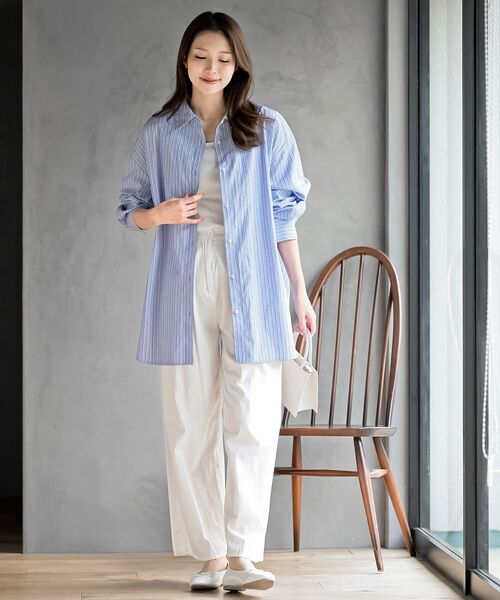 rps（アールピーエス）の「ストライプ２ＷＡＹシャツ（シャツ/ブラウス・レディース・イエロー/オフホワイト/ブルー・フリー）」の13枚目の写真