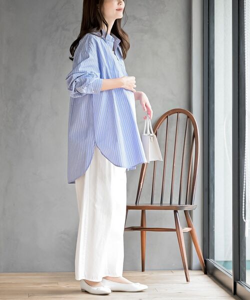 rps（アールピーエス）の「ストライプ２ＷＡＹシャツ（シャツ/ブラウス・レディース・イエロー/オフホワイト/ブルー・フリー）」の16枚目の写真