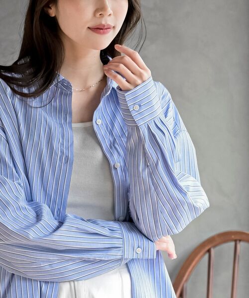 rps（アールピーエス）の「ストライプ２ＷＡＹシャツ（シャツ/ブラウス・レディース・イエロー/オフホワイト/ブルー・フリー）」の17枚目の写真