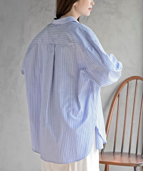 rps（アールピーエス）の「ストライプ２ＷＡＹシャツ（シャツ/ブラウス・レディース・イエロー/オフホワイト/ブルー・フリー）」の19枚目の写真