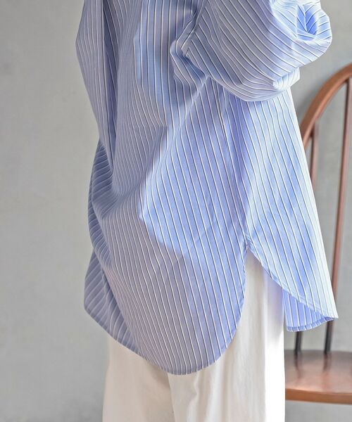 rps（アールピーエス）の「ストライプ２ＷＡＹシャツ（シャツ/ブラウス・レディース・イエロー/オフホワイト/ブルー・フリー）」の20枚目の写真