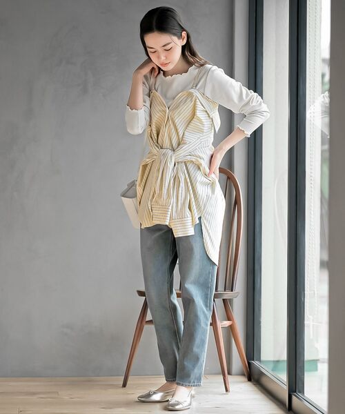 rps（アールピーエス）の「ストライプ２ＷＡＹシャツ（シャツ/ブラウス・レディース・イエロー/オフホワイト/ブルー・フリー）」の22枚目の写真