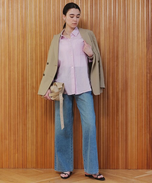 green label relaxing（グリーンレーベルリラクシング）の「【結論シリーズ】リネン2WAYシャツ［size SHORTあり］（シャツ/ブラウス・レディース・ナチュラル/ライトブルー/ライトピンク/ブラウン/ライム/ダークグレー/その他1・FREE/SHORT）」の16枚目の写真
