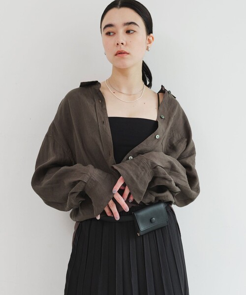 上質リネン　2wayシャツ 　新品　定価9240円→ 追加》ウォッシャブル リネン2WAY シャツ | イエナ(IENA) | マルイ