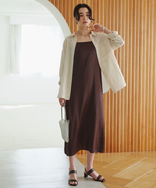 green label relaxing（グリーンレーベルリラクシング）の「【結論シリーズ】リネン2WAYシャツ［size SHORTあり］（シャツ/ブラウス・レディース・ナチュラル/ライトブルー/ライトピンク/ブラウン/ライム/ダークグレー/その他1・FREE/SHORT）」の22枚目の写真