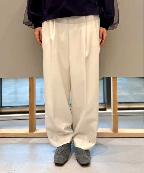 LOVELESS(ラブレス)の「カーヴィーパンツ(その他パンツ・レディース・ブラック/オフホワイト/グレー系その他・38/36/34)」の4枚目の写真