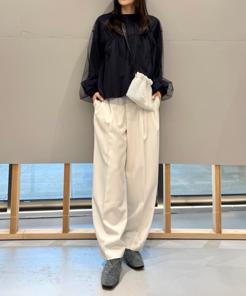LOVELESS(ラブレス)の「カーヴィーパンツ(その他パンツ・レディース・ブラック/オフホワイト/グレー系その他・38/36/34)」の9枚目の写真