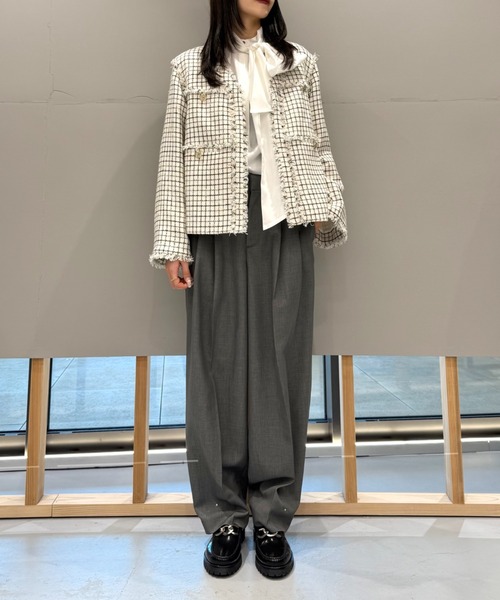 LOVELESS(ラブレス)の「カーヴィーパンツ(その他パンツ・レディース・ブラック/オフホワイト/グレー系その他・38/36/34)」の11枚目の写真