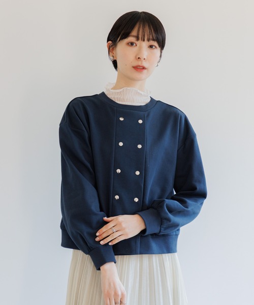 Paradise Picnic(パラダイスピクニック)の「前後2WAYダブルスナップ釦プルオーバー(スウェット・レディース・ベージュ/ネイビー/ピンク・FREE)」の10枚目の写真