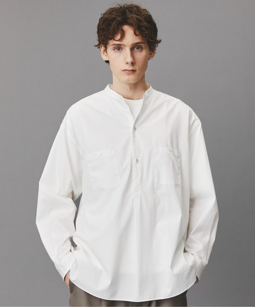 PUBLIC TOKYO(パブリックトウキョウ)の「Suvin Giza Band Skipper Shirts(シャツ/ブラウス・メンズ・ホワイト/ストライプ・S/M)」の9枚目の写真