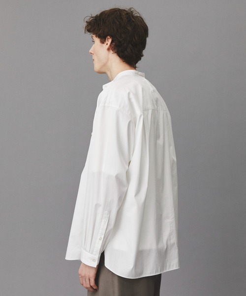 PUBLIC TOKYO（パブリックトウキョウ）の「Suvin Giza Band Skipper Shirts（シャツ/ブラウス・メンズ・ホワイト/ストライプ・S/M）」の11枚目の写真