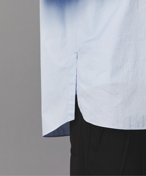 PUBLIC TOKYO(パブリックトウキョウ)の「Suvin Giza Band Skipper Shirts(シャツ/ブラウス・メンズ・ホワイト/ストライプ・S/M)」の20枚目の写真