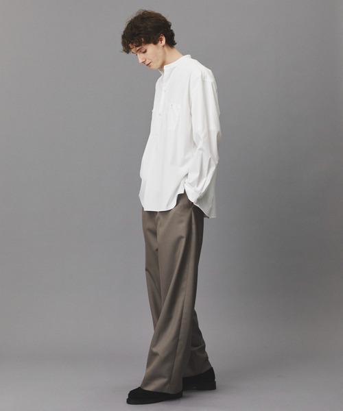 PUBLIC TOKYO(パブリックトウキョウ)の「Suvin Giza Band Skipper Shirts(シャツ/ブラウス・メンズ・ホワイト/ストライプ・S/M)」の3枚目の写真