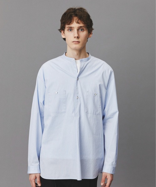 PUBLIC TOKYO（パブリックトウキョウ）の「Suvin Giza Band Skipper Shirts（シャツ/ブラウス・メンズ・ホワイト/ストライプ・S/M）」の17枚目の写真