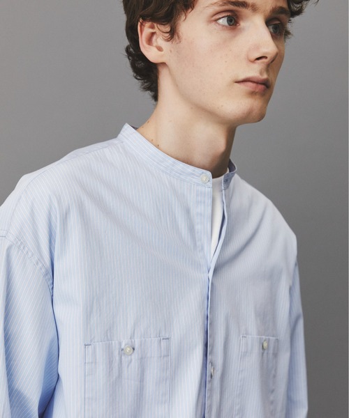 PUBLIC TOKYO(パブリックトウキョウ)の「Suvin Giza Band Skipper Shirts(シャツ/ブラウス・メンズ・ホワイト/ストライプ・S/M)」の18枚目の写真
