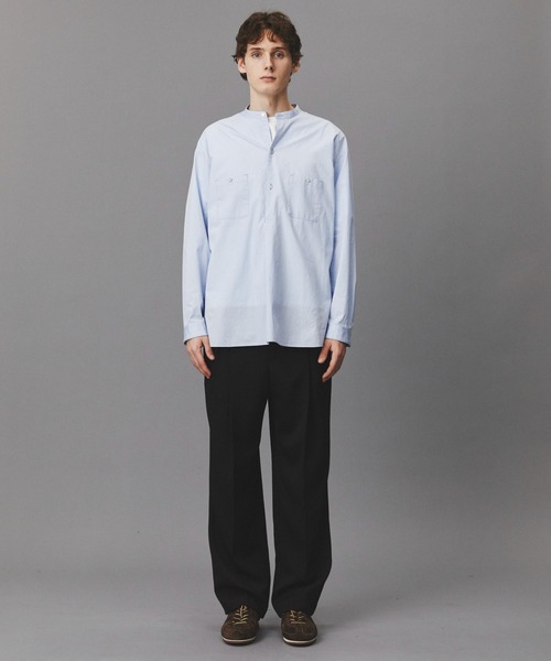 PUBLIC TOKYO（パブリックトウキョウ）の「Suvin Giza Band Skipper Shirts（シャツ/ブラウス・メンズ・ホワイト/ストライプ・S/M）」の21枚目の写真