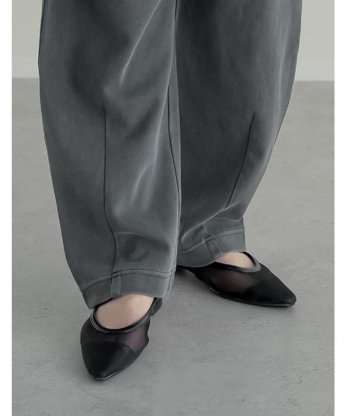 Re:EDIT（リエディ）の「シアーメッシュポインテッドトゥ細ストラップミュールサンダル（パンプス・レディース・ブラウン/ブラック・X-LARGE/LARGE/MEDIUM/SMALL）」の7枚目の写真