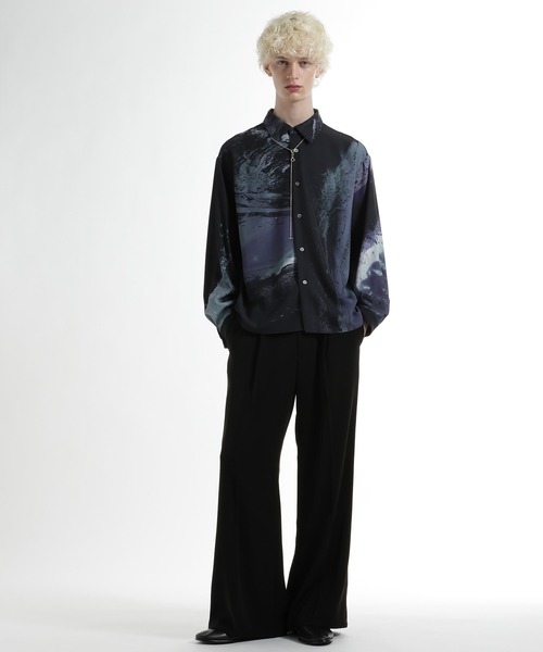 HARE(ハレ)の「INK FADEシャツ(HARE)(シャツ/ブラウス・メンズ・ブラック/グリーン/ホワイト・FREE)」の8枚目の写真