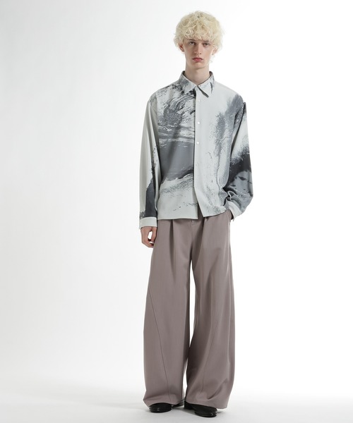 HARE(ハレ)の「INK FADEシャツ(HARE)(シャツ/ブラウス・メンズ・ブラック/グリーン/ホワイト・FREE)」の4枚目の写真