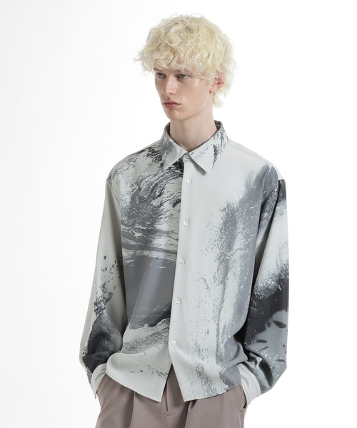 HARE(ハレ)の「INK FADEシャツ(HARE)(シャツ/ブラウス・メンズ・ブラック/グリーン/ホワイト・FREE)」の15枚目の写真