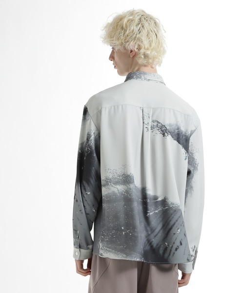 HARE(ハレ)の「INK FADEシャツ(HARE)(シャツ/ブラウス・メンズ・ブラック/グリーン/ホワイト・FREE)」の12枚目の写真