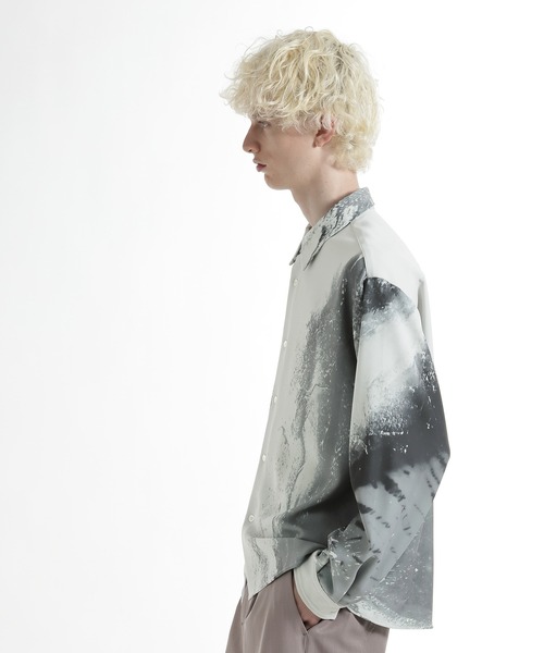 HARE(ハレ)の「INK FADEシャツ(HARE)(シャツ/ブラウス・メンズ・ブラック/グリーン/ホワイト・FREE)」の13枚目の写真