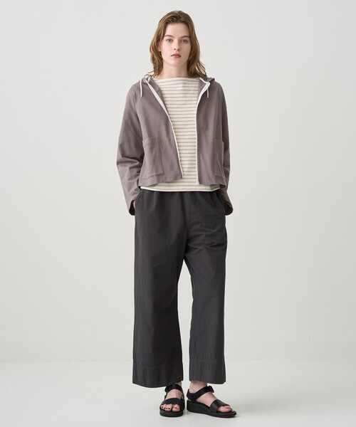 ORCIVAL（オーシバル）の「ORCIVAL | コットン ロングスリーブ フードジャケット WOMEN（その他トップス・レディース・ブラック/ライトグレー・1）」の11枚目の写真