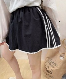 VIBGYOR Women | 【Mayree】裾レース サイドライン スウェット ショート丈パンツ(その他パンツ)