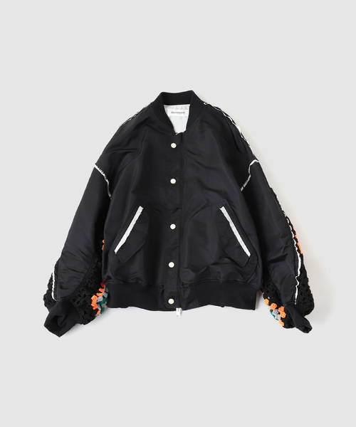 DISCOVERED(ディスカバード)の「DISCOVERED / ディスカバード CROCHET SLEEVE LITE MA-1(MA-1・メンズ・ブラック・3)」の1枚目の写真