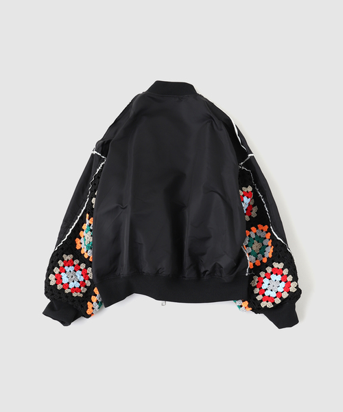 DISCOVERED(ディスカバード)の「DISCOVERED / ディスカバード CROCHET SLEEVE LITE MA-1(MA-1・メンズ・ブラック・3)」の2枚目の写真
