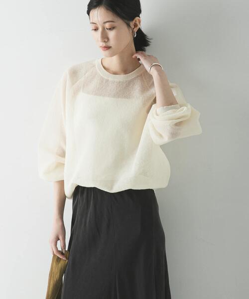 URBAN RESEARCH（アーバンリサーチ）の「リネン混スポンディッシュニット（ニット/セーター・レディース・アイボリー/ピンク/グレー・FREE）」の17枚目の写真