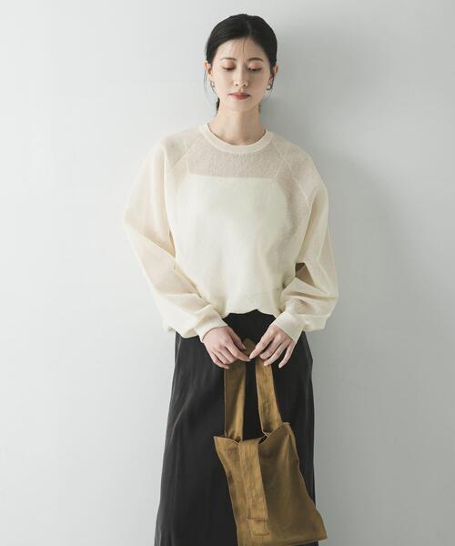 URBAN RESEARCH（アーバンリサーチ）の「リネン混スポンディッシュニット（ニット/セーター・レディース・アイボリー/ピンク/グレー・FREE）」の20枚目の写真