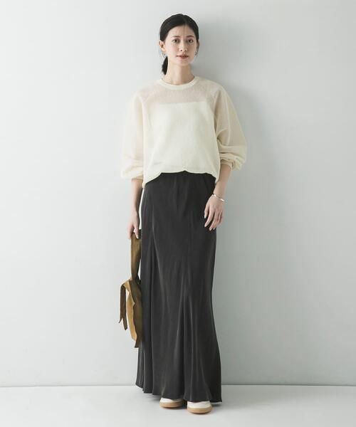 URBAN RESEARCH（アーバンリサーチ）の「リネン混スポンディッシュニット（ニット/セーター・レディース・アイボリー/ピンク/グレー・FREE）」の21枚目の写真