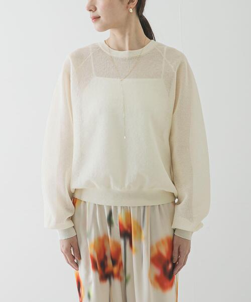 URBAN RESEARCH（アーバンリサーチ）の「リネン混スポンディッシュニット（ニット/セーター・レディース・アイボリー/ピンク/グレー・FREE）」の22枚目の写真