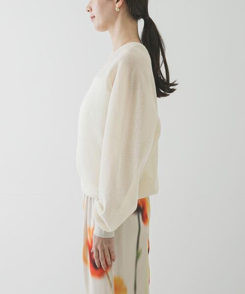 URBAN RESEARCH（アーバンリサーチ）の「リネン混スポンディッシュニット（ニット/セーター・レディース・アイボリー/ピンク/グレー・FREE）」の6枚目の写真