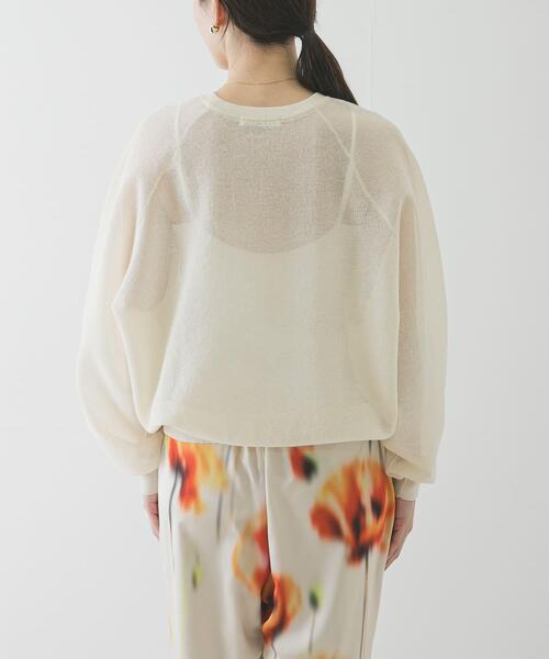 URBAN RESEARCH（アーバンリサーチ）の「リネン混スポンディッシュニット（ニット/セーター・レディース・アイボリー/ピンク/グレー・FREE）」の7枚目の写真