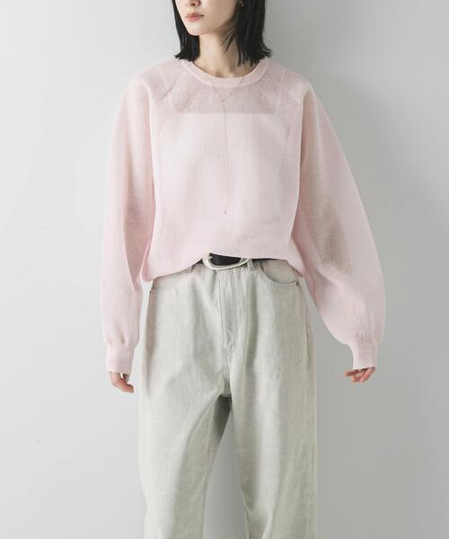 URBAN RESEARCH（アーバンリサーチ）の「リネン混スポンディッシュニット（ニット/セーター・レディース・アイボリー/ピンク/グレー・FREE）」の10枚目の写真