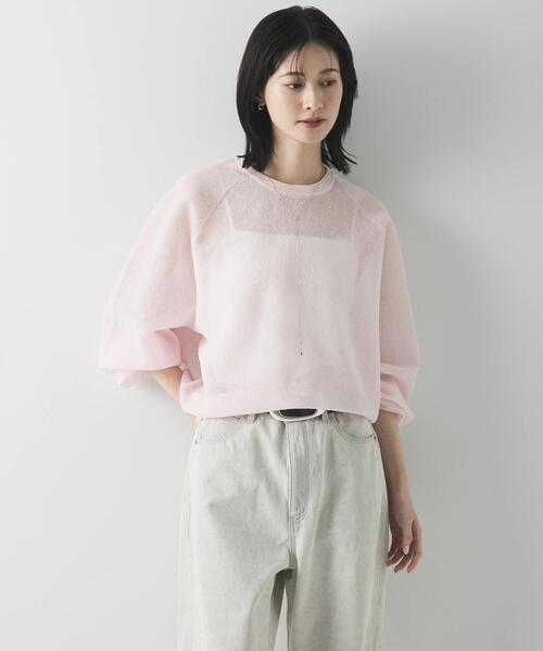 URBAN RESEARCH（アーバンリサーチ）の「リネン混スポンディッシュニット（ニット/セーター・レディース・アイボリー/ピンク/グレー・FREE）」の11枚目の写真