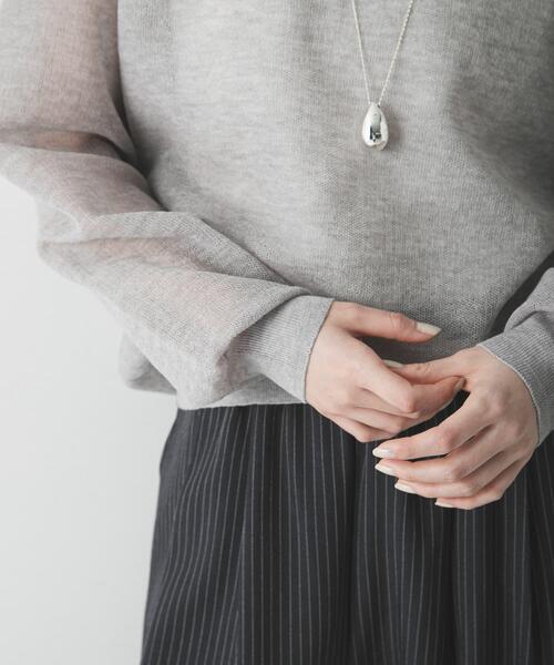 URBAN RESEARCH（アーバンリサーチ）の「リネン混スポンディッシュニット（ニット/セーター・レディース・アイボリー/ピンク/グレー・FREE）」の6枚目の写真