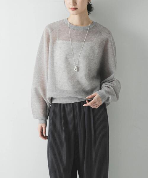 URBAN RESEARCH（アーバンリサーチ）の「リネン混スポンディッシュニット（ニット/セーター・レディース・アイボリー/ピンク/グレー・FREE）」の7枚目の写真