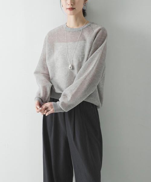 URBAN RESEARCH（アーバンリサーチ）の「リネン混スポンディッシュニット（ニット/セーター・レディース・アイボリー/ピンク/グレー・FREE）」の8枚目の写真