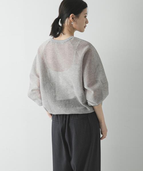 URBAN RESEARCH（アーバンリサーチ）の「リネン混スポンディッシュニット（ニット/セーター・レディース・アイボリー/ピンク/グレー・FREE）」の10枚目の写真