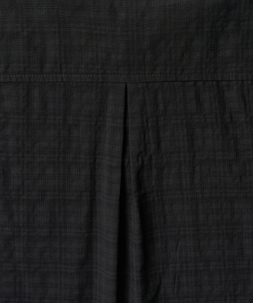 EXCONTAINER(エックスコンテナ)の「ミューテッドチェックセミクロップシャツ(ブラック)(シャツ/ブラウス・メンズ・その他・MEDIUM/LARGE/X-LARGE)」の6枚目の写真