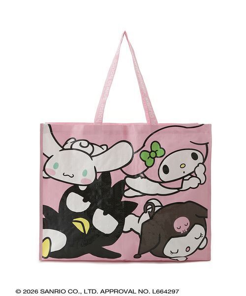 sanrio house(サンリオハウス)の「sanrio house ショッピングバッグL(エコバッグ/サブバッグ・レディース・ピンク/ライトブルー・F)」の3枚目の写真
