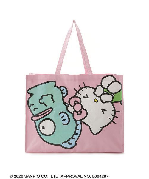 sanrio house(サンリオハウス)の「sanrio house ショッピングバッグL(エコバッグ/サブバッグ・レディース・ピンク/ライトブルー・F)」の4枚目の写真