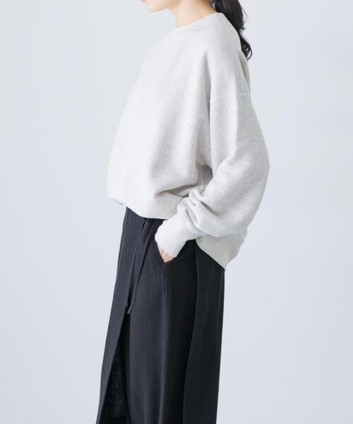 かぐれ（カグレ）の「『2サイズ展開』コットンリヨセルスウェットプルオーバー（スウェット・レディース・グレー/ライトグレー・0/1）」の2枚目の写真