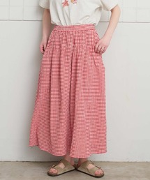 l'atelier du savon | ちぢみギンガム くしゅくしゅスカート(スカート)