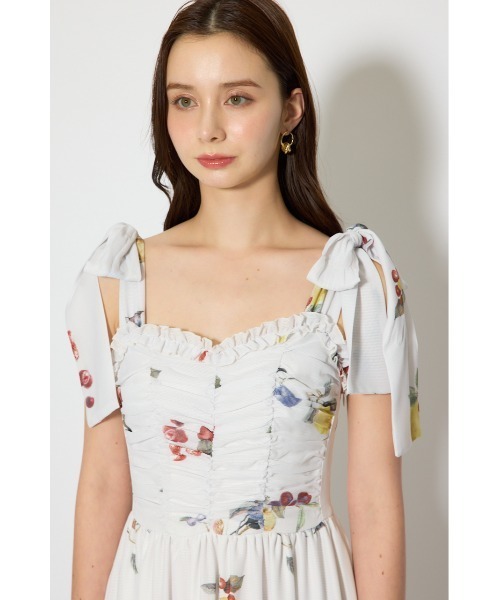 rienda(リエンダ)の「【森香澄さん着用】リボンディティールティアードキャミワンピース 春服(ワンピース・レディース・ブラック/ネイビー/ホワイト・SMALL/MEDIUM)」の7枚目の写真