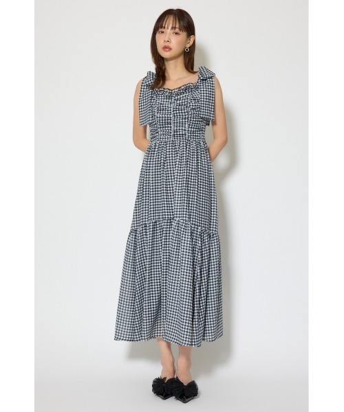 rienda(リエンダ)の「【森香澄さん着用】リボンディティールティアードキャミワンピース 春服(ワンピース・レディース・ブラック/ネイビー/ホワイト・SMALL/MEDIUM)」の20枚目の写真